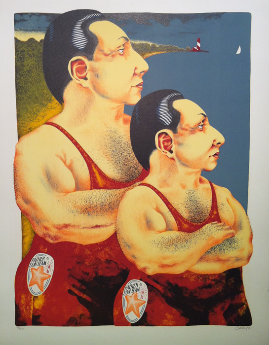 Dennis Geden - Lithograph - Father And Son Team