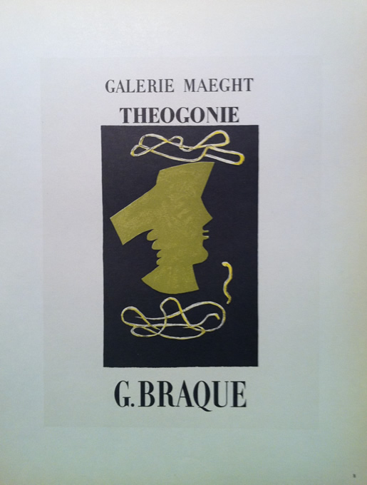 Georges Braque - Theogonie -  Galerie Maeght - Mourlot Lithograph (1959)