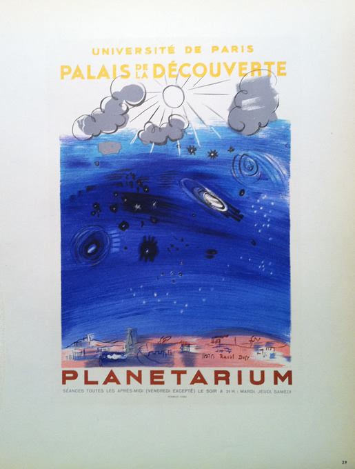 Raoul Duffy - Planetarium - Mourlot lithograph - 1959