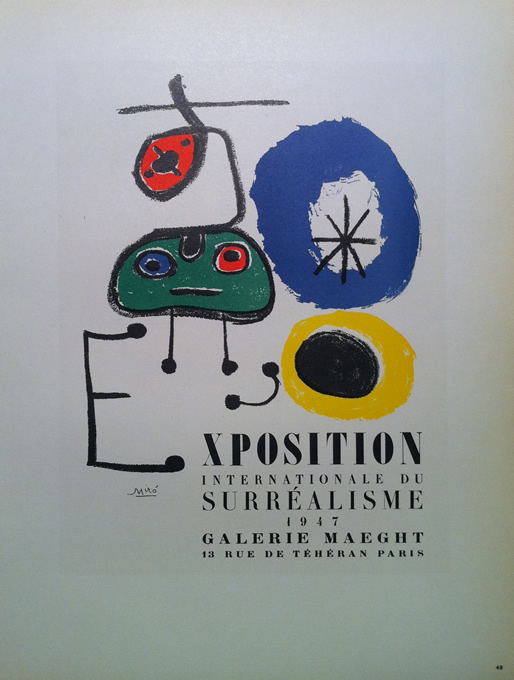 Joan Miro - Exposition Surrealisme - Galerie Maeght - Mourlot Lithgograph - 1959