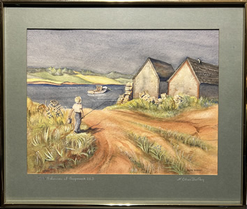 Eileen Bentley - Watercolour - Fishermen At Gaspereaux PEI
