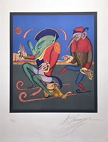 Mihail Chemiakin - Lithograph - Carnival Of St Petersburg