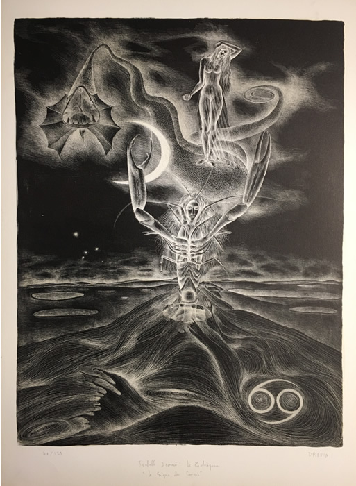 Isabelle Drouin - S/N Lithograph - Zodiac - Cancer