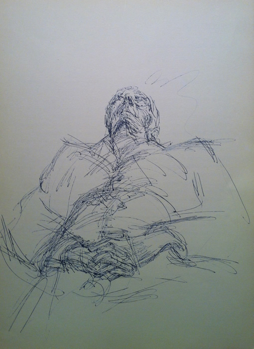 Alberto Giacometti - Lithograph - Hommage A Georges Braque