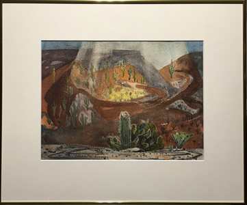 Yvonne McKague Housser - Watercolour - Sunlit Canyon