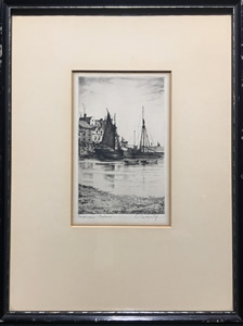 Edgar James Maybery - Signed Etching - Brixham Harbour