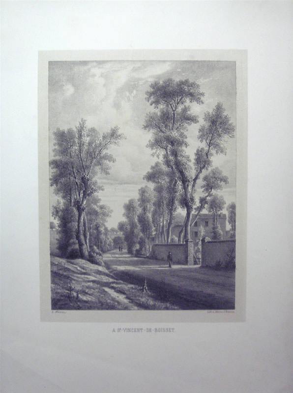 Louis and Emile Noirot - Lithograph - 19th Century France - A St. Vincent-De-Boisset