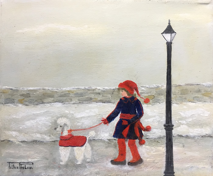 Ruth Telfer Phelan - Oil On Canvas - Walking The Dog