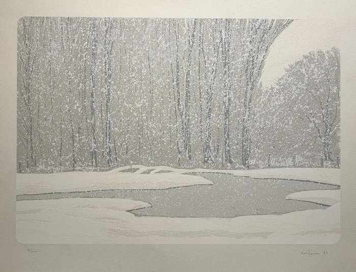 Klaas Willem Verboom - S/N Serigraph - Winter Landscape