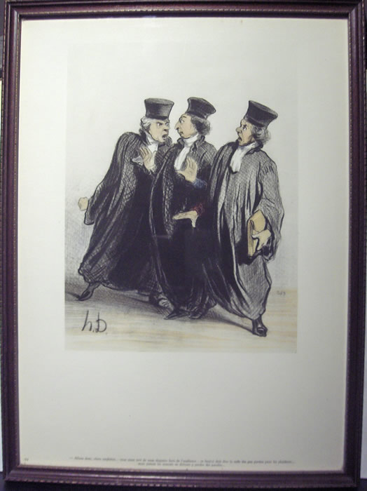 daumier after framed color print les gens de justice