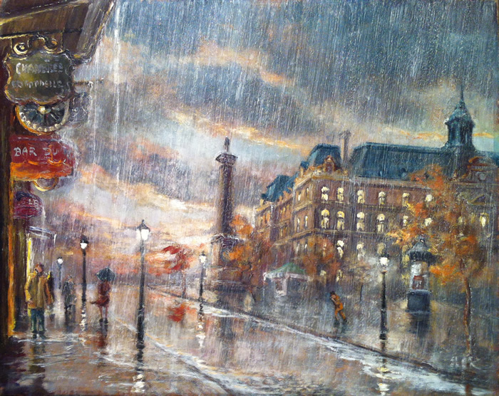 Elizabeth O'Rourke (Canadian) - Oil On Board - Stormy Night (Montreal ...